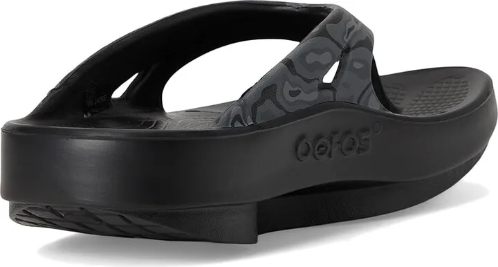 OOFOS OOriginal Sport Thong Walking Shoes Black Water Camo : Men's 4 - Women's 6 Medium, Synthetic - Image 4
