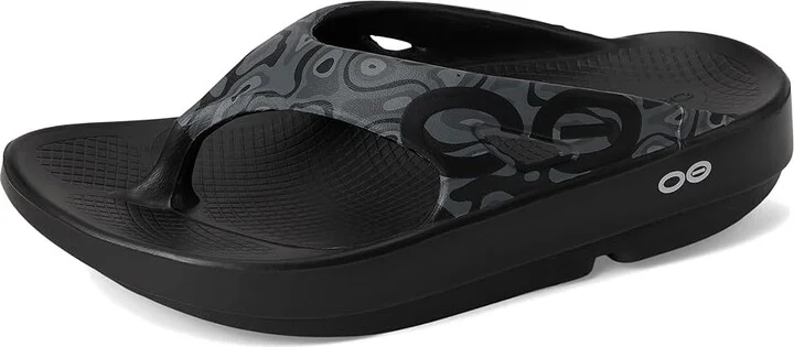 OOFOS OOriginal Sport Thong Walking Shoes Black Water Camo : Men's 4 - Women's 6 Medium, Synthetic - Image 5