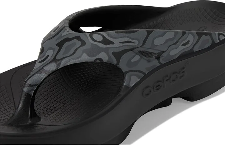 OOFOS OOriginal Sport Thong Walking Shoes Black Water Camo : Men's 4 - Women's 6 Medium, Synthetic - Image 7