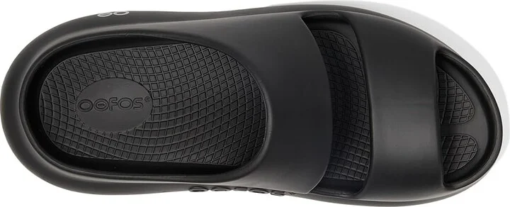 OOFOS Ooyea Wedge Shoes Black : Men's 3 - Women's 5 Medium, Synthetic - Image 2