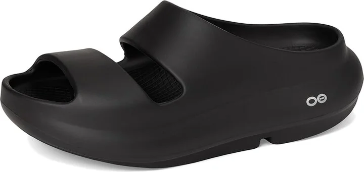 OOFOS Ooyea Wedge Shoes Black : Men's 3 - Women's 5 Medium, Synthetic - Image 5