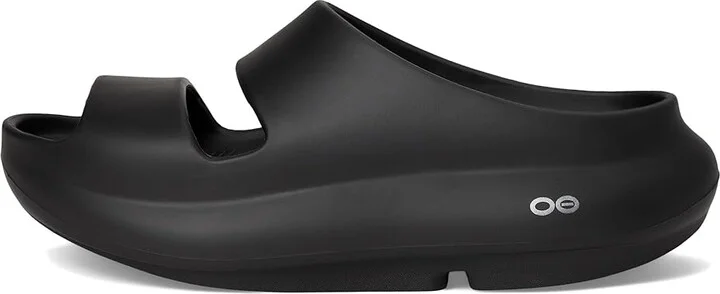 OOFOS Ooyea Wedge Shoes Black : Men's 3 - Women's 5 Medium, Synthetic - Image 6