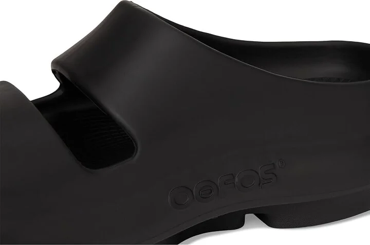 OOFOS Ooyea Wedge Shoes Black : Men's 3 - Women's 5 Medium, Synthetic - Image 7