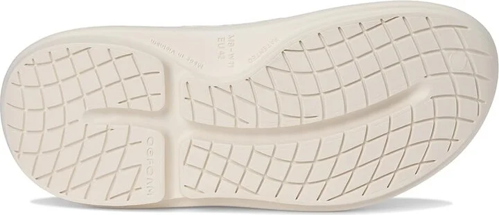 OOFOS Ooyea Wedge Shoes Chalk : Men's 5 - Women's 7 Medium, Synthetic - Image 3