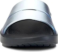 OOFOS Women's OOahh Luxe Slide Women's Walking Shoes Frost : 10 M, Rubber - Image 5