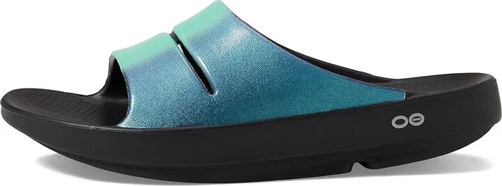 OOFOS Women's Ooahh Luxe Women's Sandals Atlantis : 10 M, Synthetic - Image 5