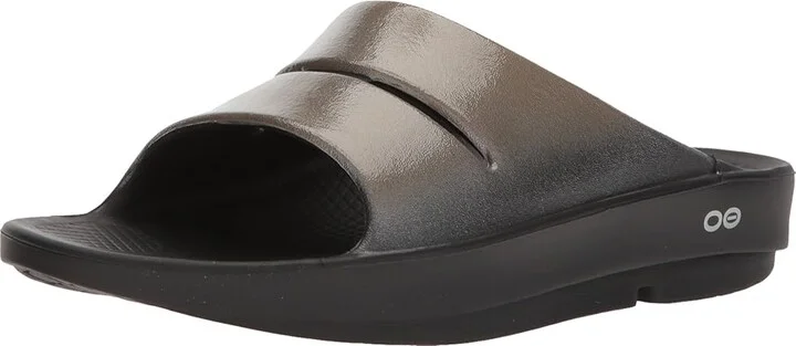 OOFOS Women's Ooahh Luxe Women's Sandals Latte : 5 M, Synthetic - Image 2