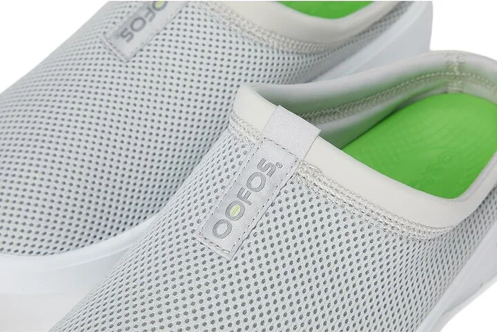 OOFOS Women's OOcoozie Sport Mule Shoe Women's Walking Shoes White/Grey : 9.5 M, Synthetic - Image 7
