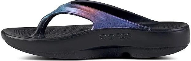 OOFOS Women's Oolala Luxe Women's Sandals Midnight Spectre : 5 M, Synthetic - Image 6