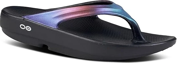 OOFOS Women's Oolala Luxe Women's Sandals Midnight Spectre : 5 M, Synthetic
