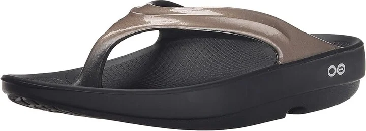 OOFOS Women's OOlala Sandal Women's Sandals Black/Latte : 5 M, Synthetic - Image 2