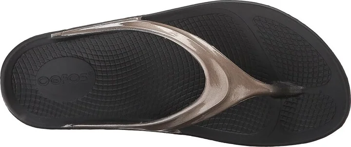 OOFOS Women's OOlala Sandal Women's Sandals Black/Latte : 5 M, Synthetic - Image 3