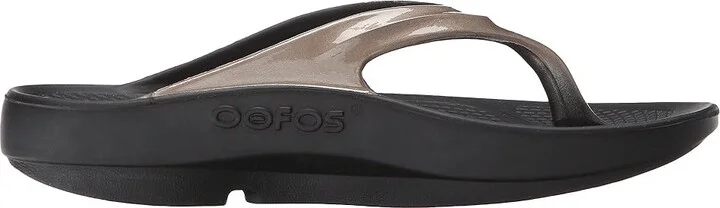 OOFOS Women's OOlala Sandal Women's Sandals Black/Latte : 5 M, Synthetic - Image 8
