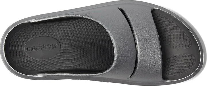 OOFOS Women's OOmega OOahh Slide Women's Shoes Basalt : 9 M, Synthetic - Image 2
