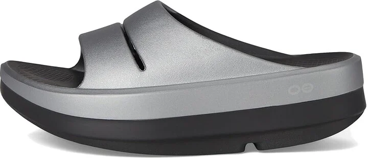 OOFOS Women's OOmega OOahh Slide Women's Shoes Basalt : 9 M, Synthetic - Image 6