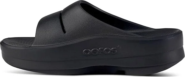 OOFOS Women's OOmega OOahh Slide Women's Shoes Black : 6 M, Synthetic - Image 6