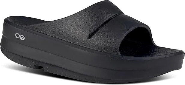 OOFOS Women's OOmega OOahh Slide Women's Shoes Black : 6 M, Synthetic