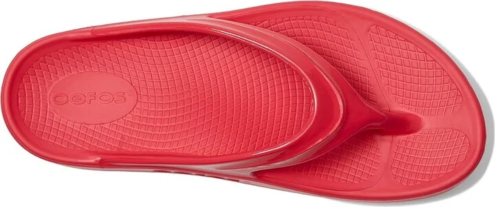 OOFOS Women's OOmega OOlala Luxe Women's Shoes Neon Berry : 7 M, Synthetic - Image 2
