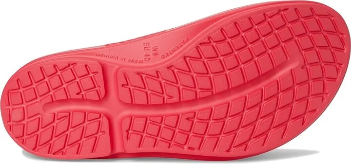OOFOS Women's OOmega OOlala Luxe Women's Shoes Neon Berry : 7 M, Synthetic - Image 3