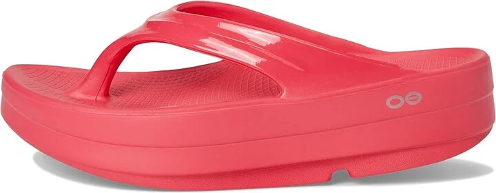 OOFOS Women's OOmega OOlala Luxe Women's Shoes Neon Berry : 7 M, Synthetic - Image 6