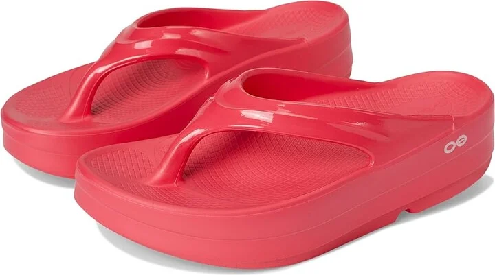 OOFOS Women's OOmega OOlala Luxe Women's Shoes Neon Berry : 7 M, Synthetic
