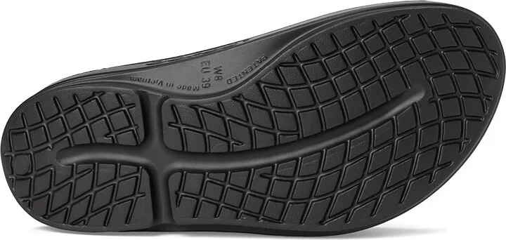 OOFOS Women's Oomega Thong Women's Shoes Black : 6 M - Image 3