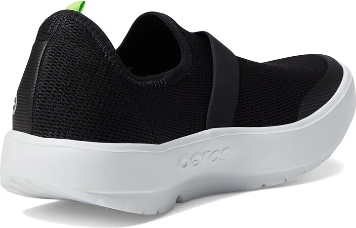 OOFOS Women's OOmg Low Mesh Women's Slip on Shoes White/Black : 5 M, Textile - Image 5