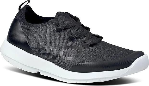 OOFOS Women's OOmg Sport LS Shoe Women's Shoes White/Black : 5 M, Synthetic