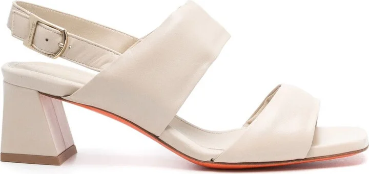 Open Back Beige Pumps