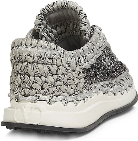 Open-Knit Low-Top Sneakers - Image 3