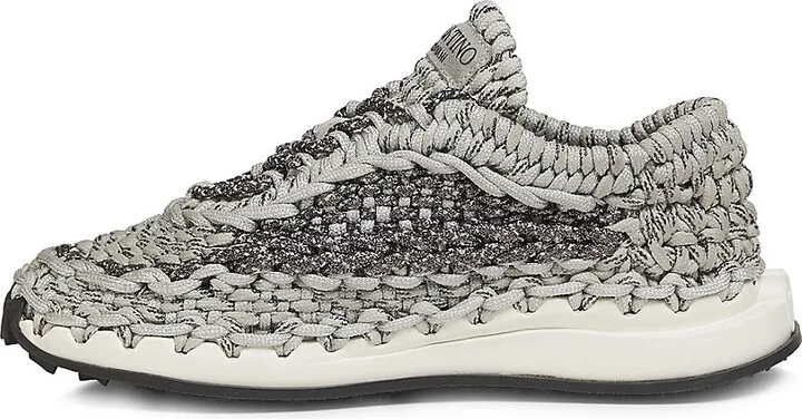 Open-Knit Low-Top Sneakers - Image 4