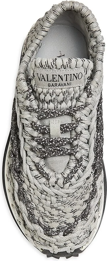 Open-Knit Low-Top Sneakers - Image 5
