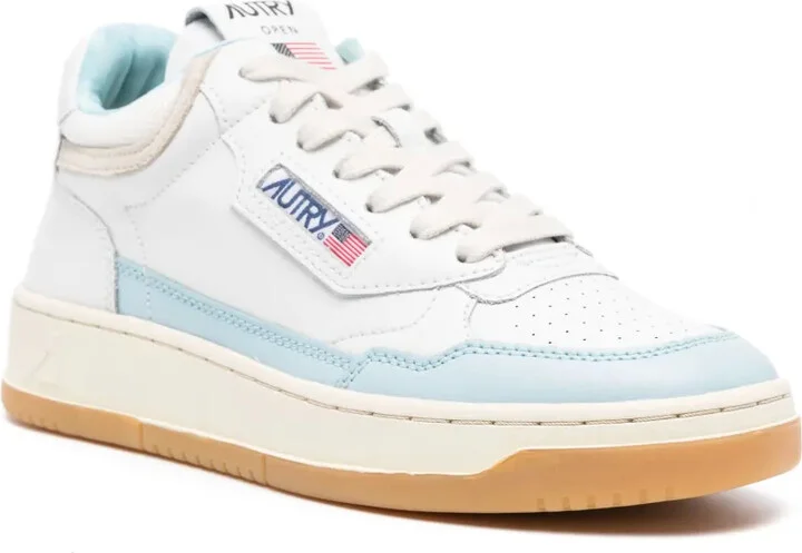 Open Mid leather sneakers - Image 2
