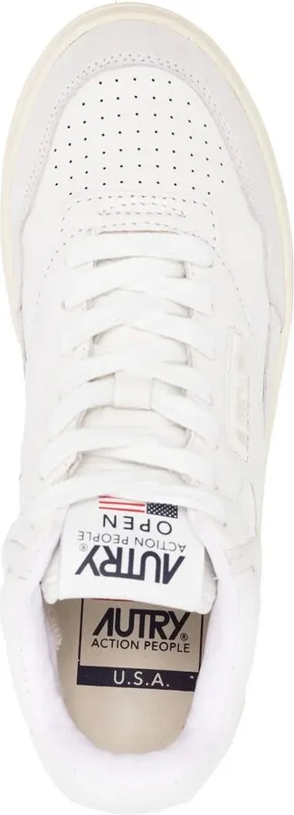 Open Mid leather sneakers - Image 4