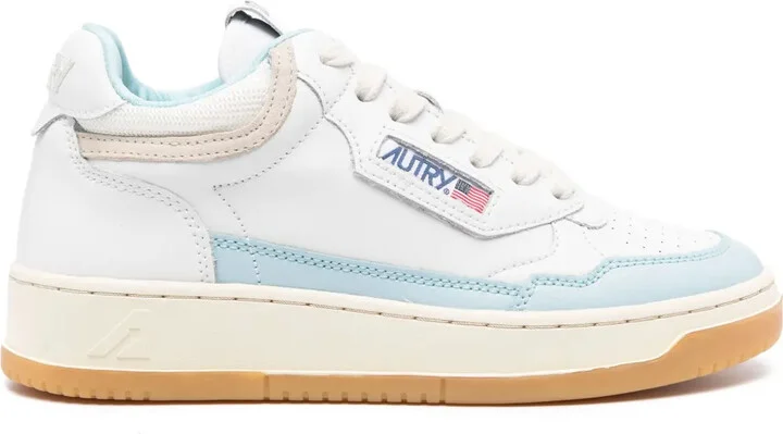 Open Mid leather sneakers
