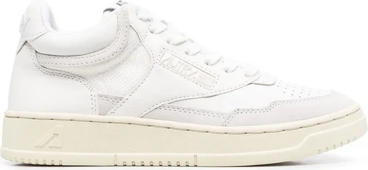 Open Mid leather sneakers