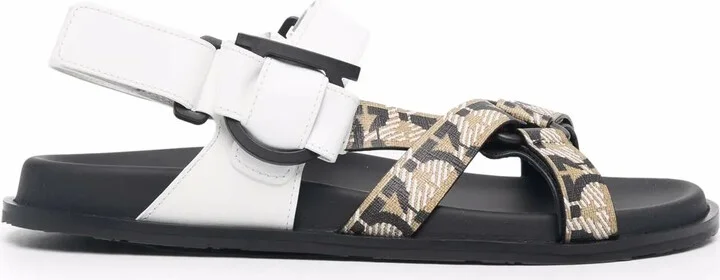 Open-Toe Buckled Sandals