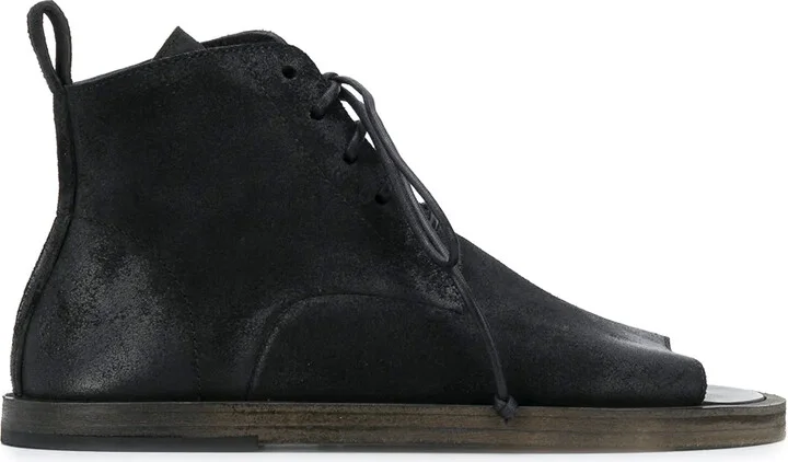 Open Toe Flat Desert Boots