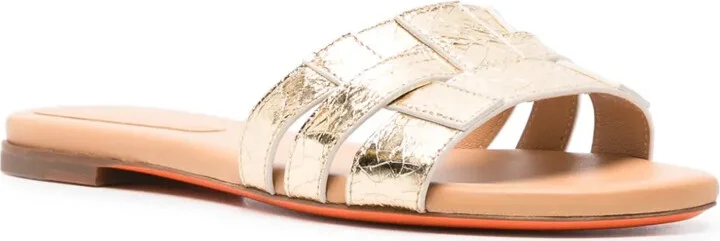 Open-Toe Flat Slides - Image 2