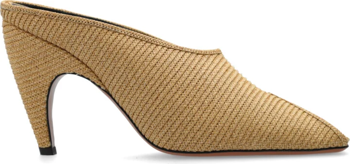 Open Toe Heeled Sandals, , - Beige