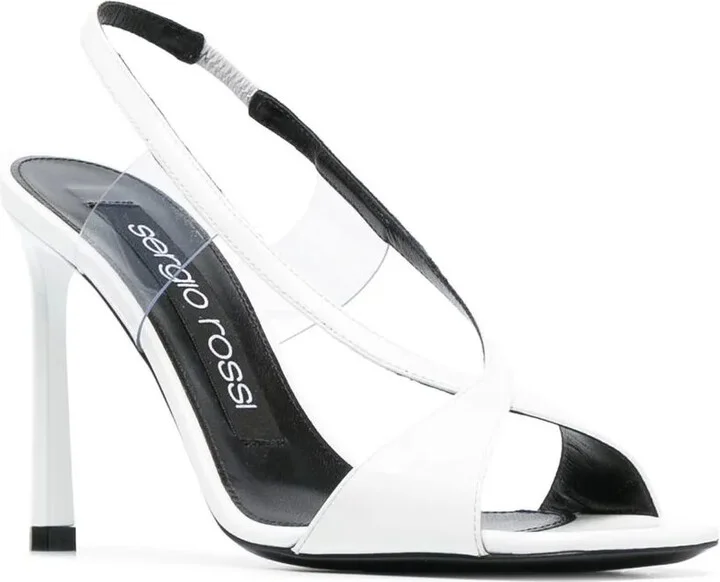 Open-Toe Leather 100mm Sandals - Image 2