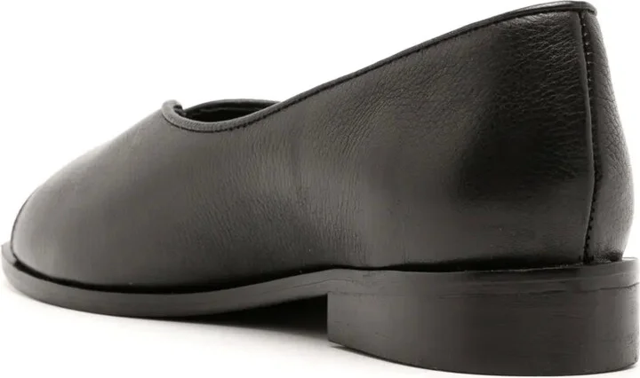 Open-Toe Leather Flats - Image 3