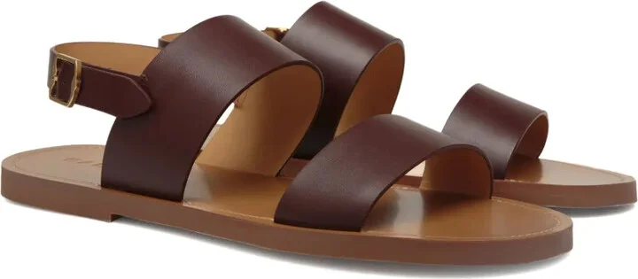 Open-Toe Leather Sandals - Image 2