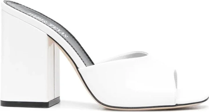 Open-Toe Mules With Mid-Height Block Heel