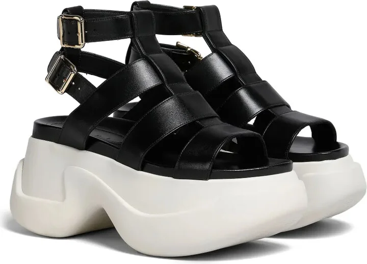 Open-Toe Platform Sandals - Image 2