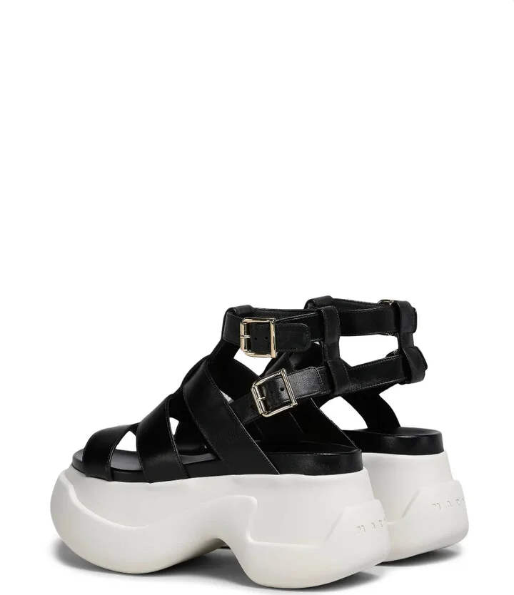 Open-Toe Platform Sandals - Image 3