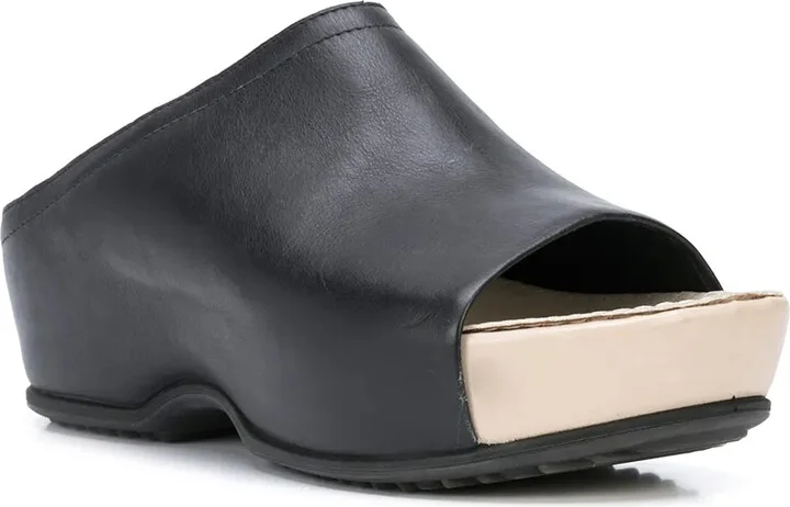 Open-Toe Platoform Clogs - Image 2