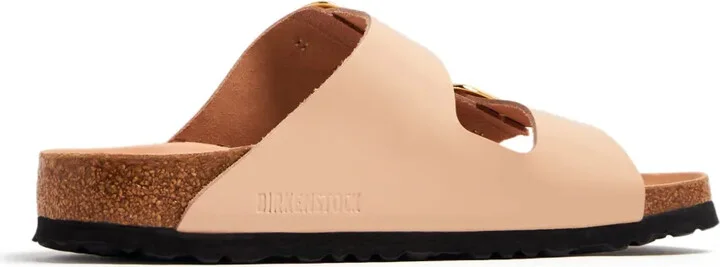 Open-Toe Slip-On Buckled Leather Sandals - Image 3