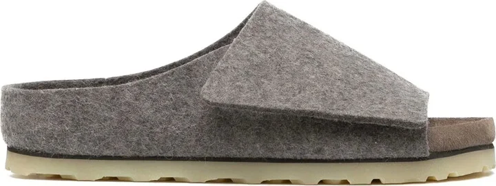 Open-Toe Suede Slides