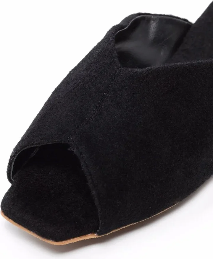 Open-Toe Wool Slippers - Image 2